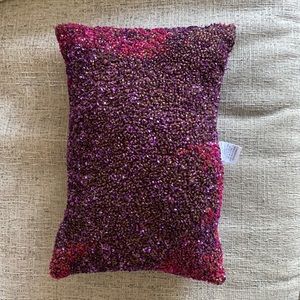 Purple and pink metallic and velvet Throw pillow